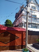 Фасад дома утеплён. Приступили к армировке фасада 