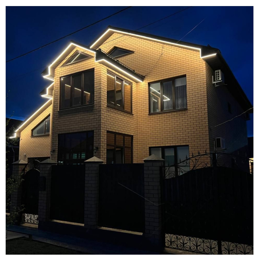 Украшение домов, зданий гибким неоном Украшение домов, зданий гибким неоном