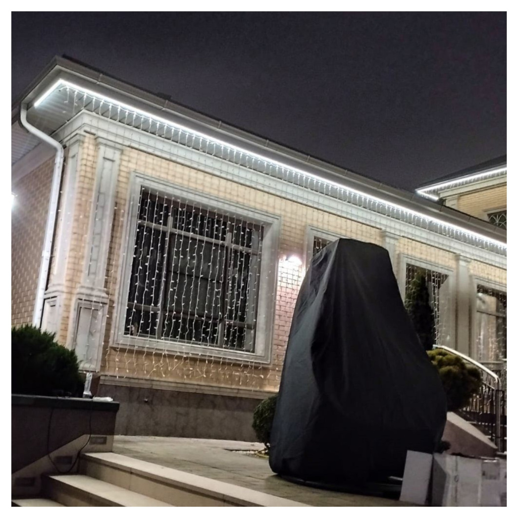 Украшение зданий гибким неоном 