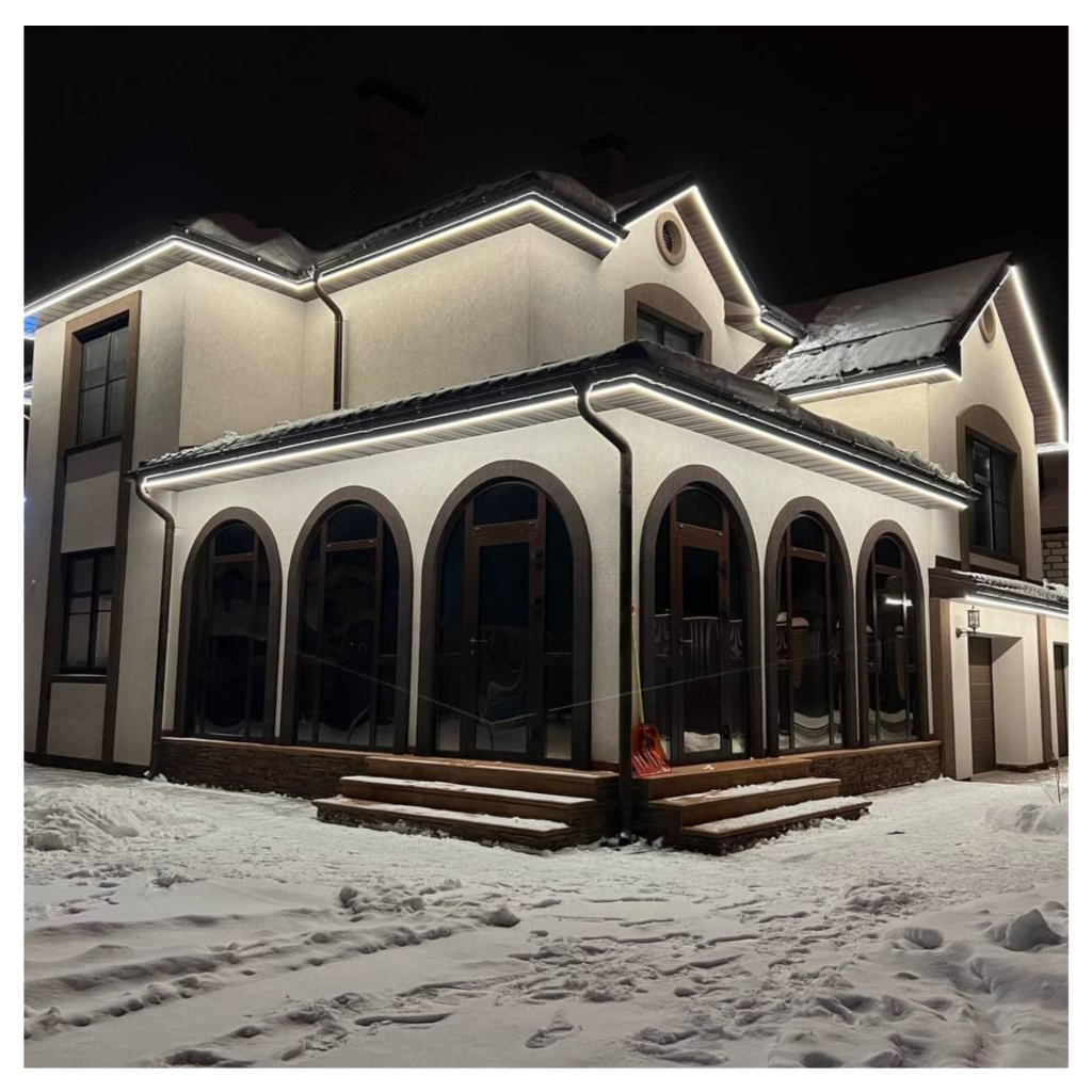 Украшение зданий гибким неоном Украшение зданий гибким неоном